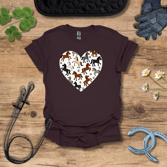 T-Shirt Coeur Cheval