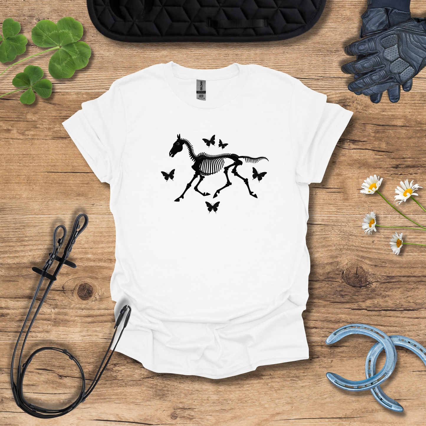 T-Shirt Squelette Papillon