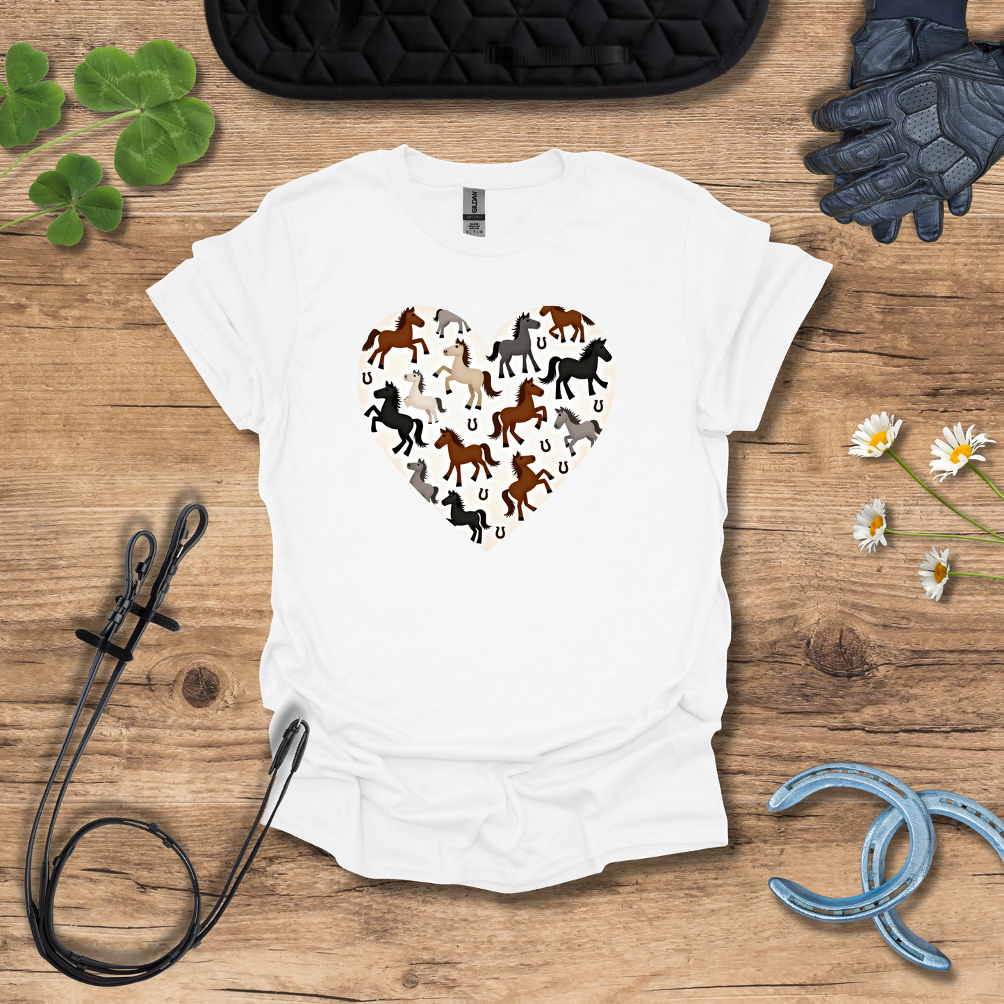 T-Shirt Coeur Cheval