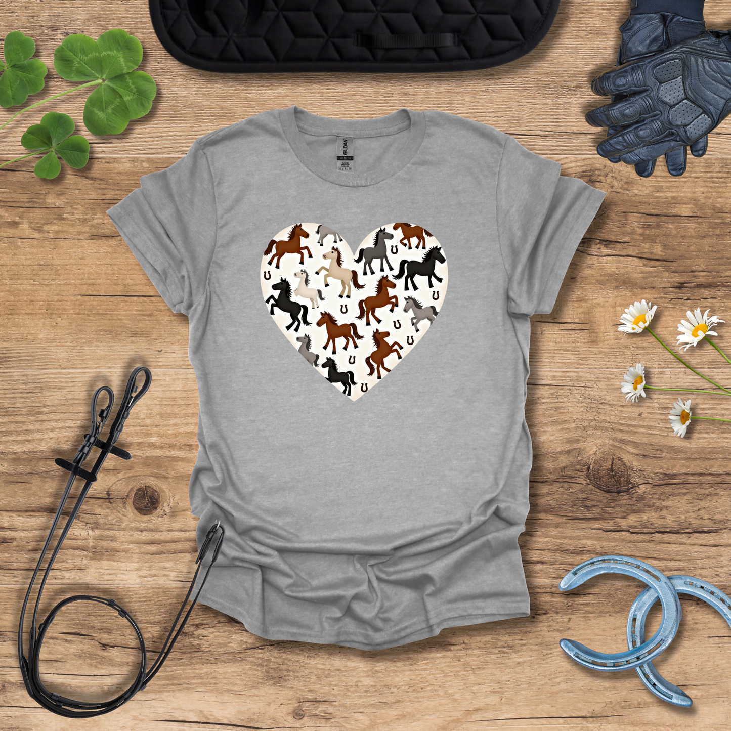 T-Shirt Coeur Cheval