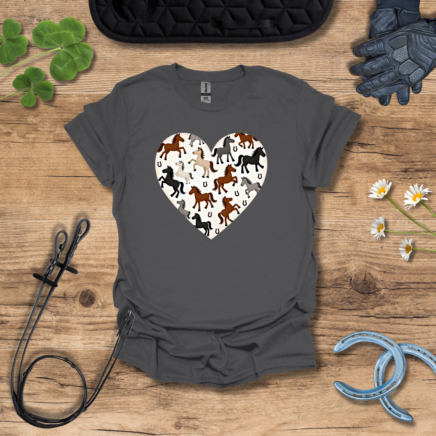 T-Shirt Coeur Cheval