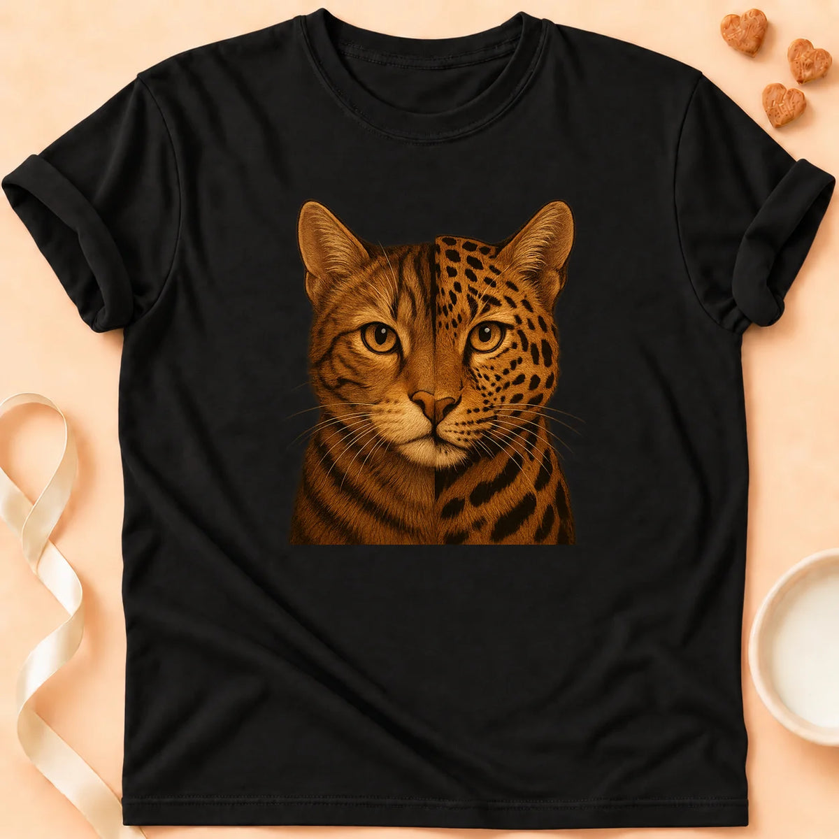 T-shirt chat Patoume – T-Shirt MiBengal – Noir