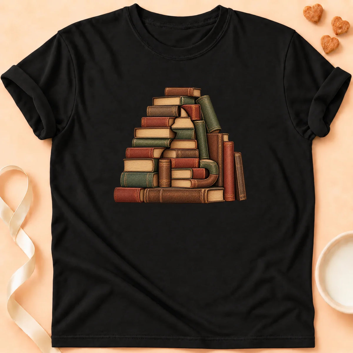 T-shirt chat Patoume – T-shirt Lecteur – Noir