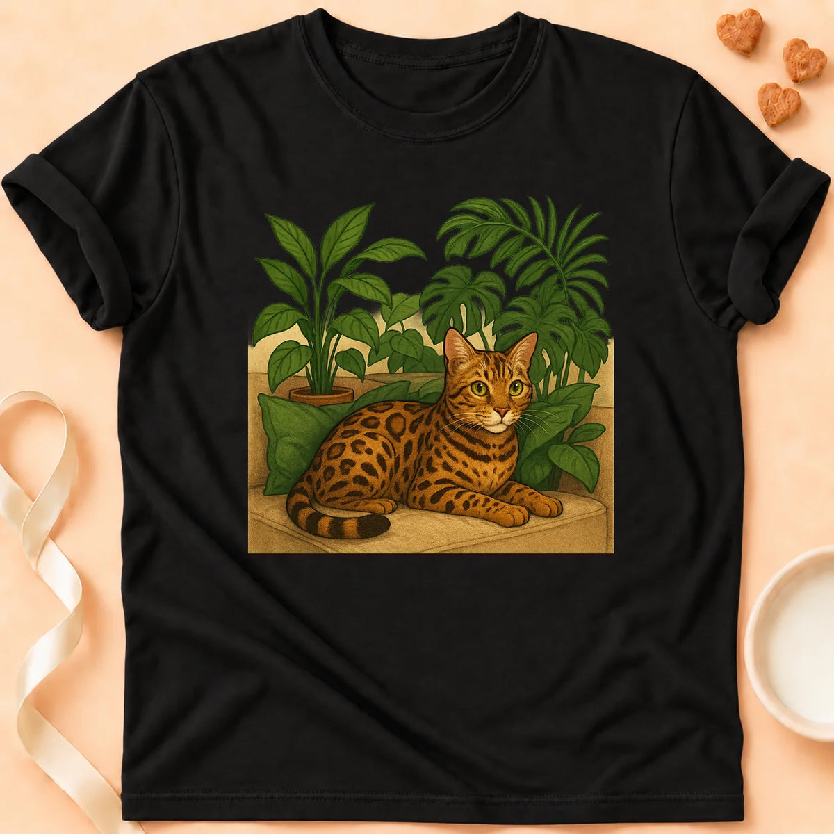 T-shirt chat Patoume – T-Shirt Jungle IRL – Noir