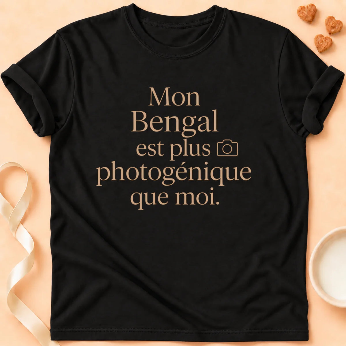 T-shirt chat Patoume – T-Shirt Insta – Noir
