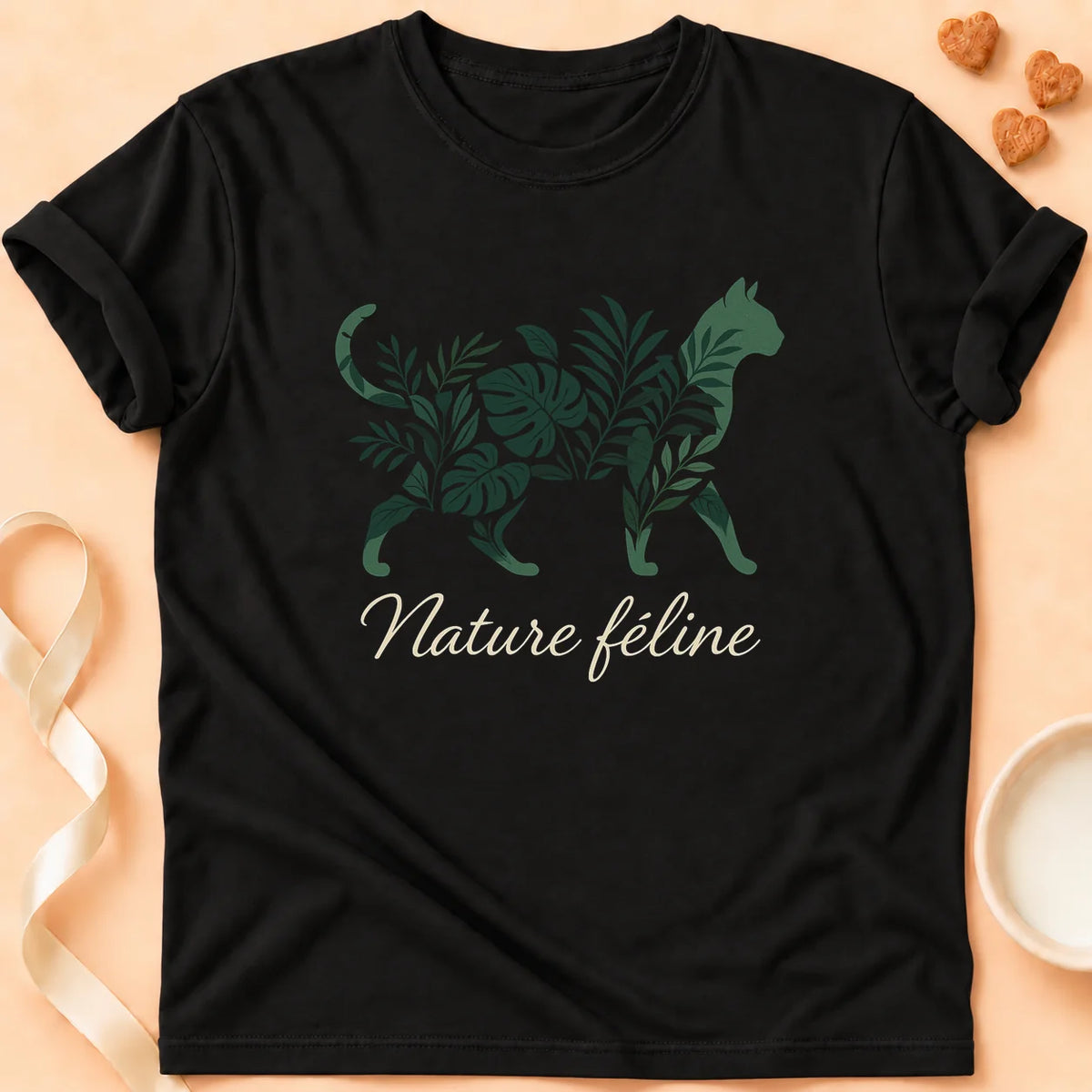 T-shirt chat Patoume – T-Shirt Tempo – Noir