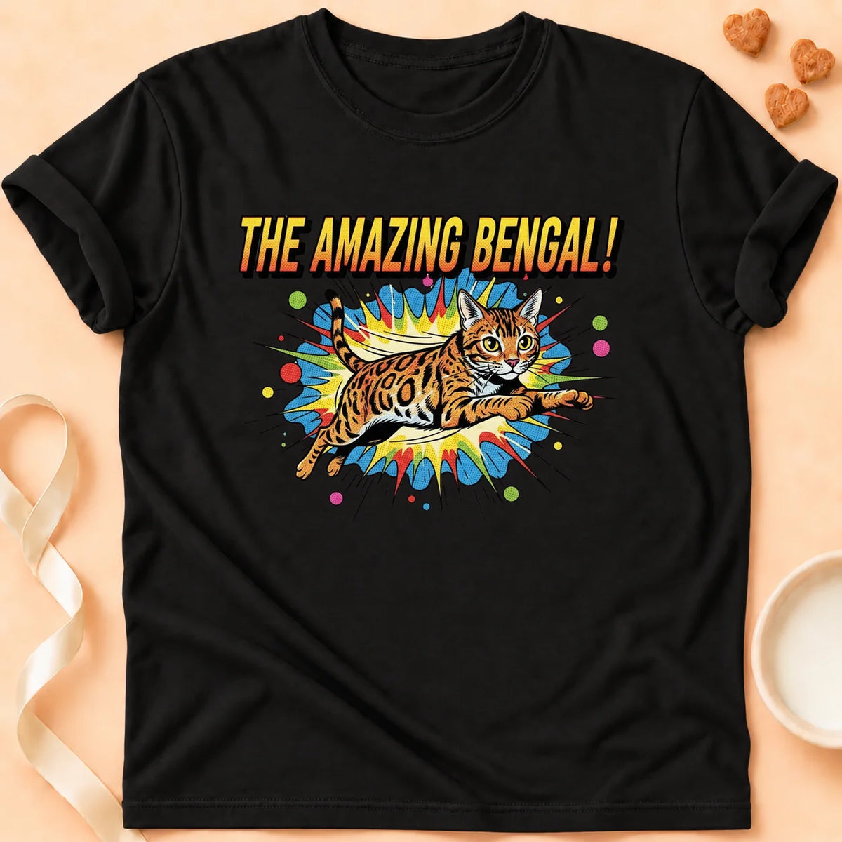 T-shirt chat Patoume – T-Shirt Amazing – Noir