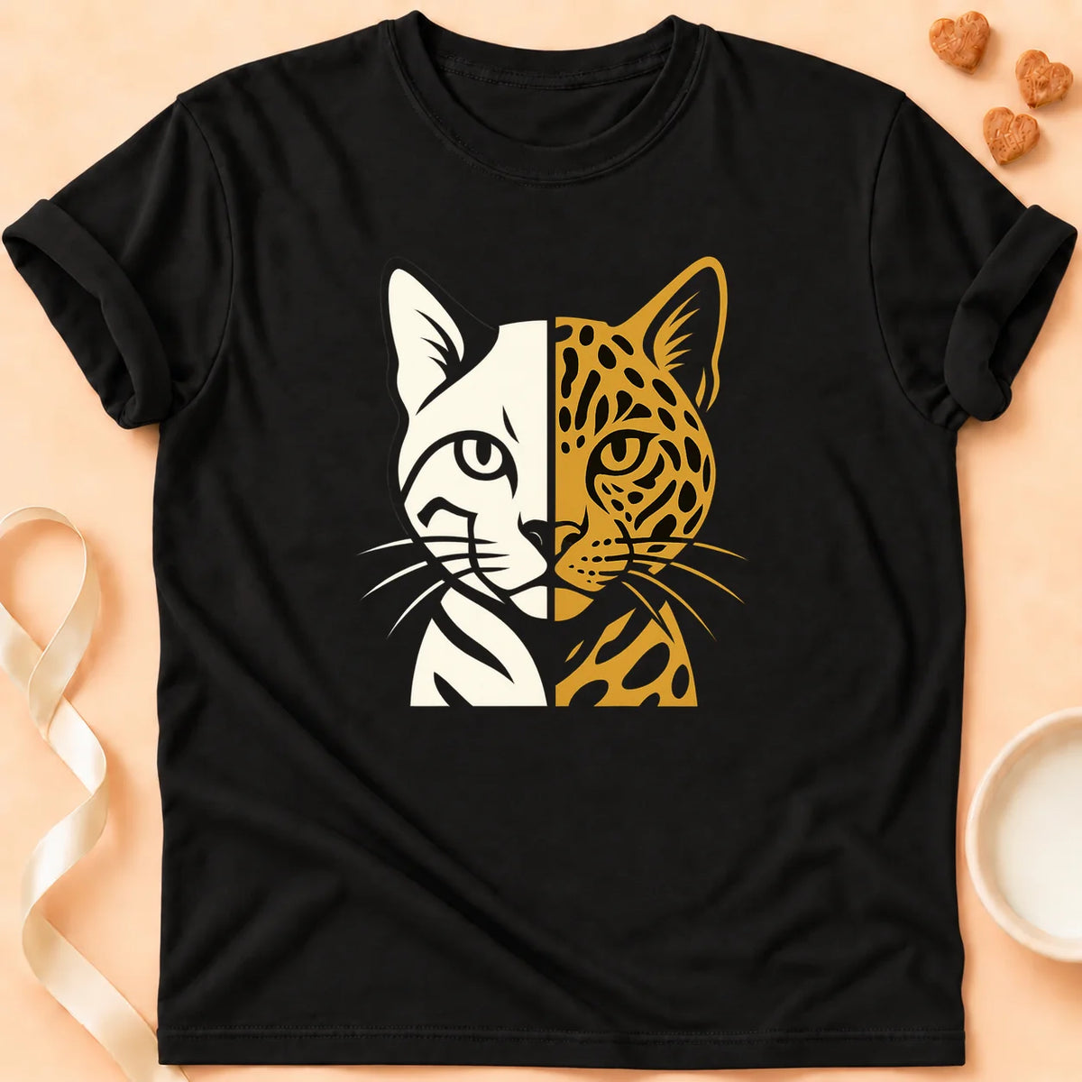 T-shirt chat Patoume – T-Shirt Bangface – Noir