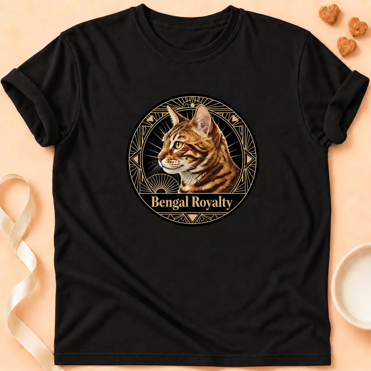 T-shirt chat Patoume – T-Shirt Royalty – Noir