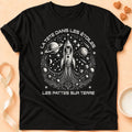 T-shirt chat Patoume – T-shirt Dans les étoiles – Noir