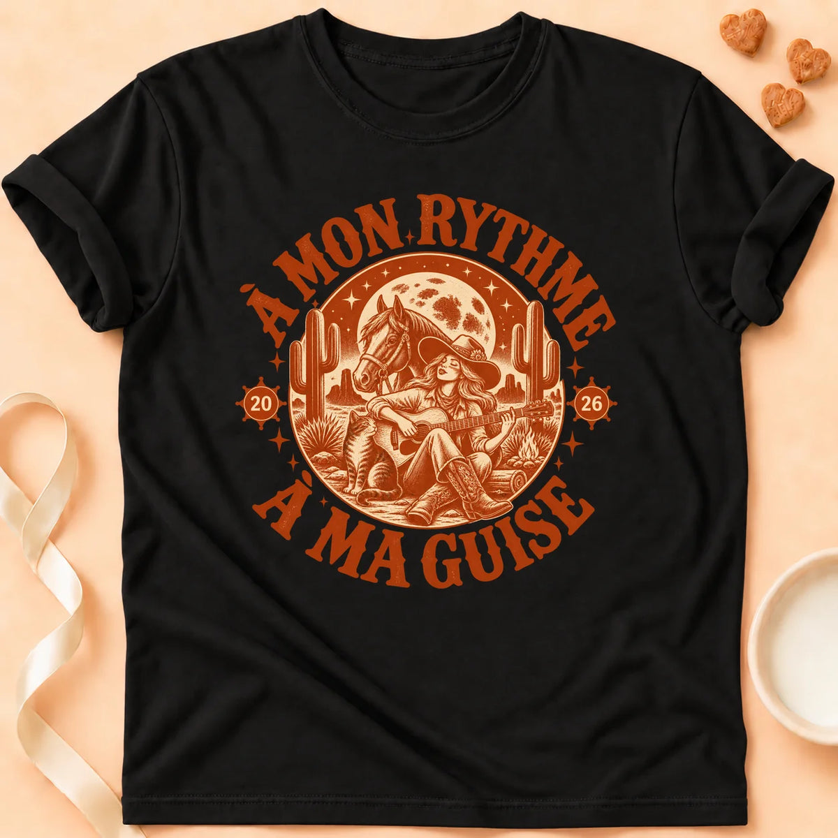 T-shirt chat Patoume – T-shirt Ma guise – Noir