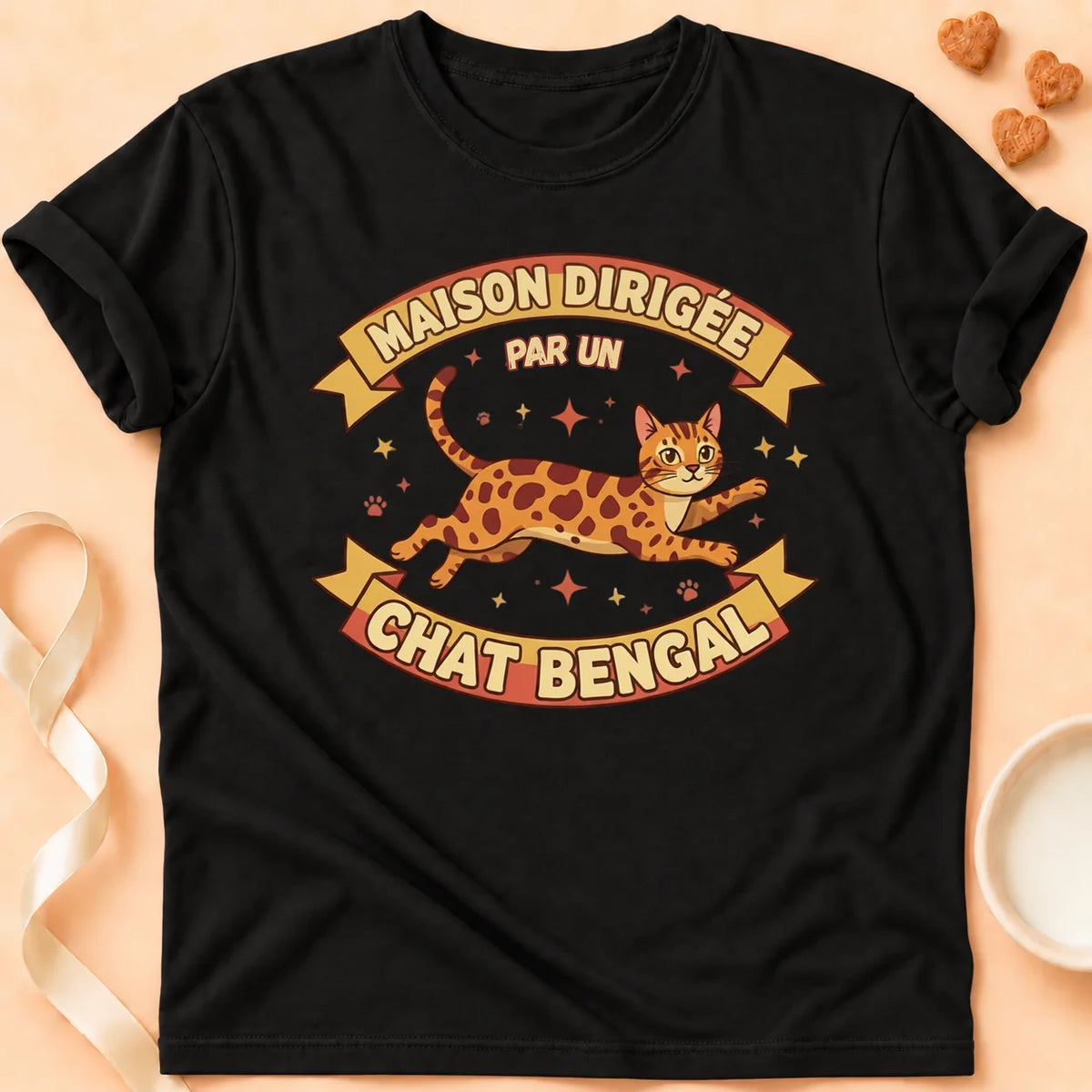 T-shirt chat Patoume – T-Shirt BenBen – Noir