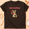 T-shirt chat Patoume – T-Shirt Appel – Chocolat