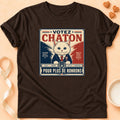 T-shirt chat Patoume – T-Shirt Vote – Chocolat
