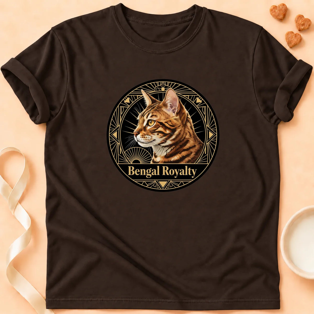T-shirt chat Patoume – T-Shirt Royalty – Chocolat