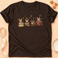 T-shirt chat Patoume – T-Shirt Automne – Chocolat