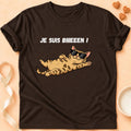 T-shirt chat Patoume – T-Shirt Bien – Chocolat