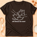 T-shirt chat Patoume – T-Shirt Farine – Chocolat