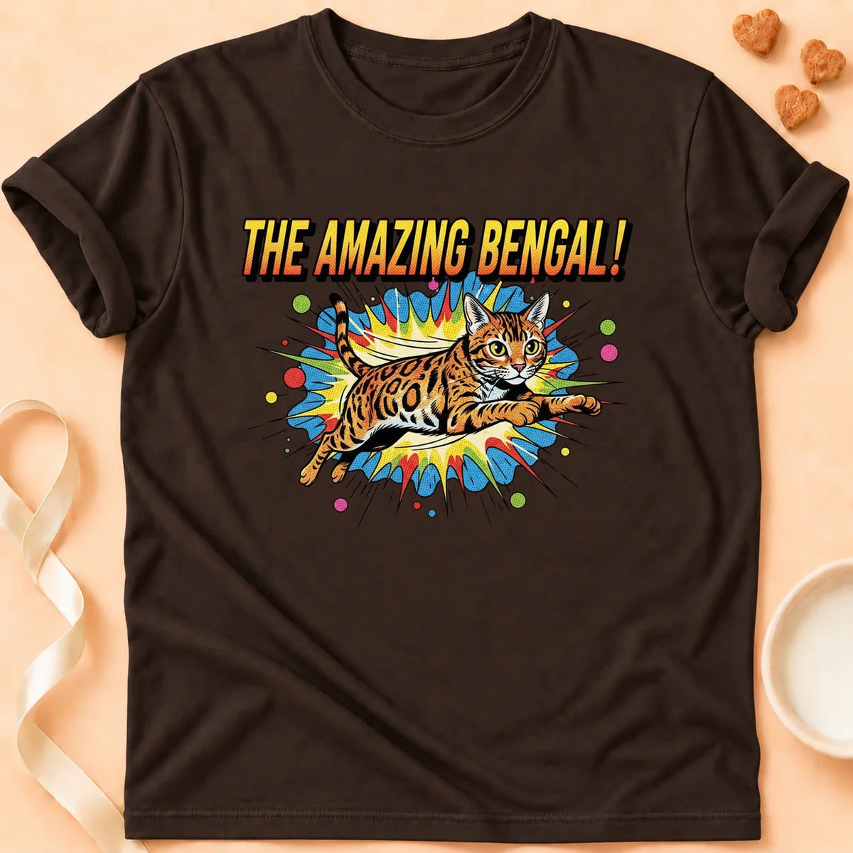 T-shirt chat Patoume – T-Shirt Amazing – Chocolat