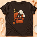 T-shirt chat Patoume – T-shirt Histoires du soir – Chocolat