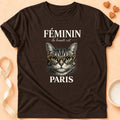 T-shirt chat Patoume – T-Shirt Paris – Chocolat