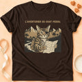 T-shirt chat Patoume – T-Shirt Aventurier – Chocolat