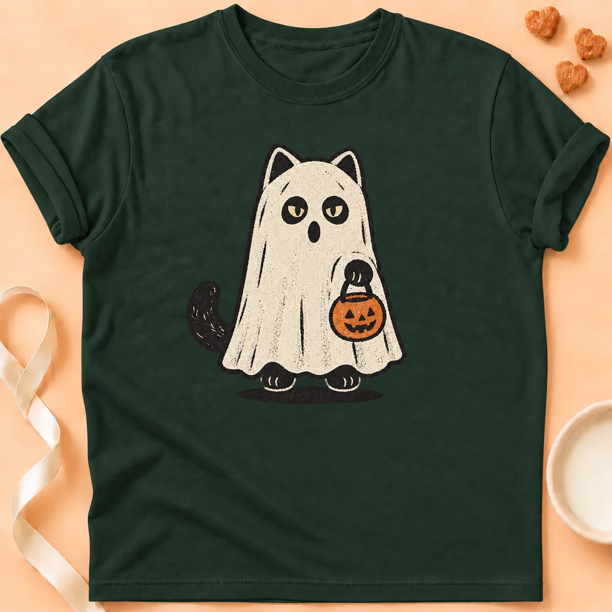T-shirt chat Patoume – T-shirt On t’a reconnu – Vert sapin