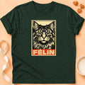T-shirt chat Patoume – T-shirt Portrait – Vert sapin