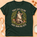 T-shirt chat Patoume – T-shirt Sauf dans ma – Vert sapin