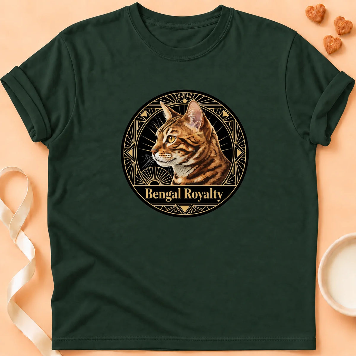 T-shirt chat Patoume – T-Shirt Royalty – Vert sapin