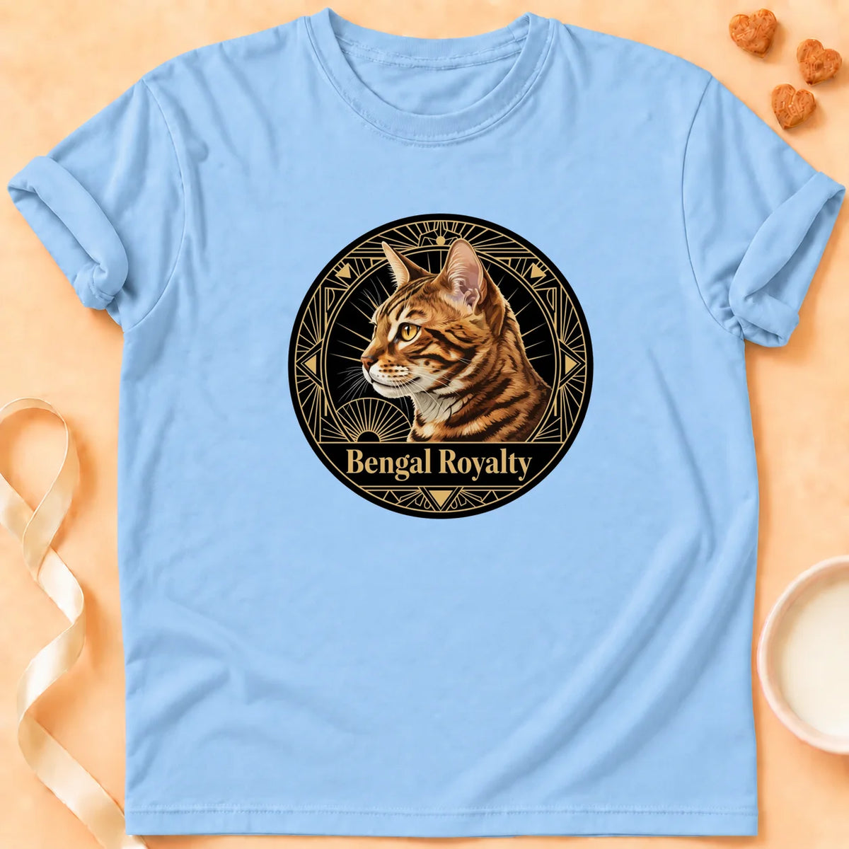 T-shirt chat Patoume – T-Shirt Royalty – Bleu ciel