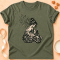 T-shirt chat Patoume – T-shirt Mon calme – Vert kaki