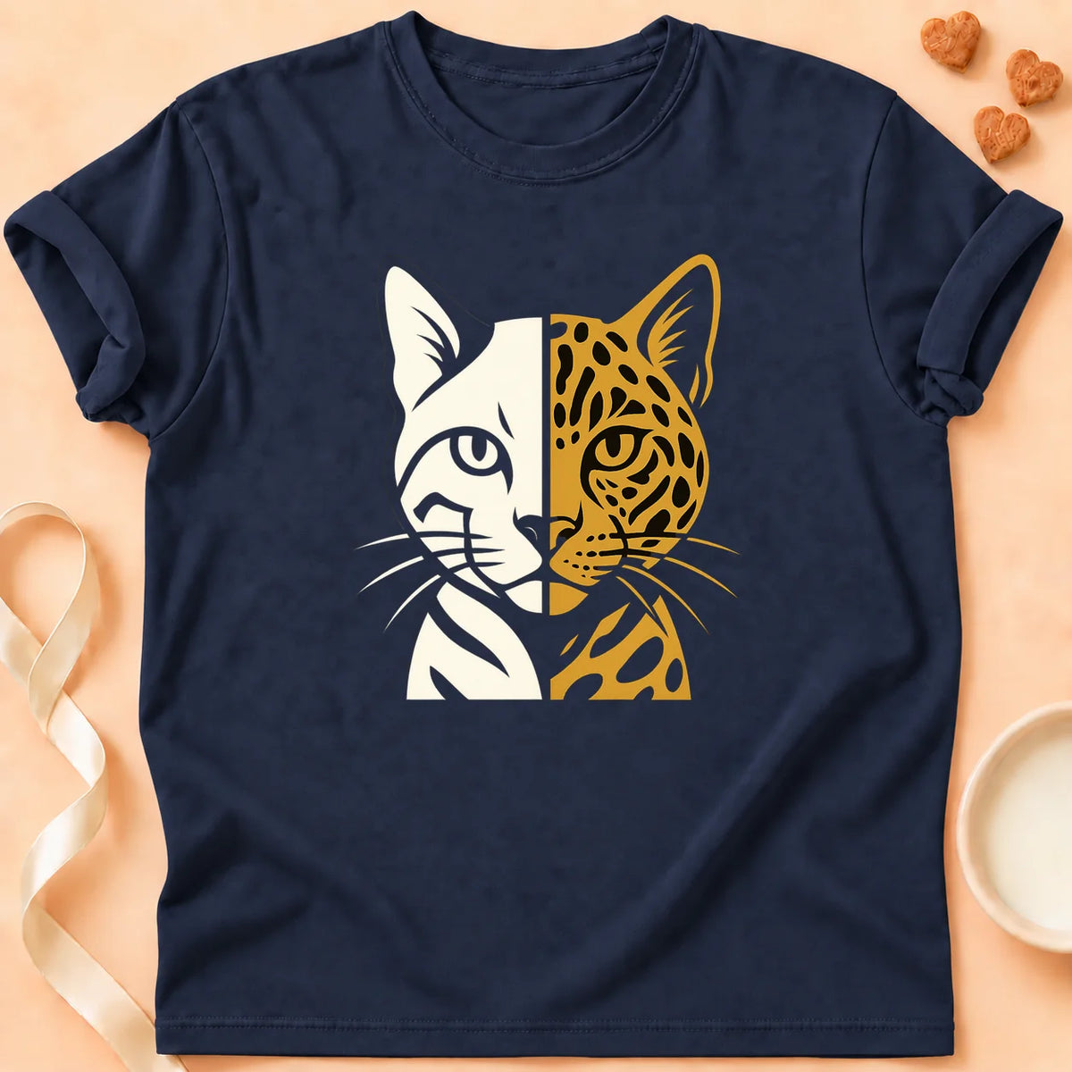 T-shirt chat Patoume – T-Shirt Bangface – Bleu marine