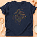 T-shirt chat Patoume – T-Shirt Fractale – Bleu marine