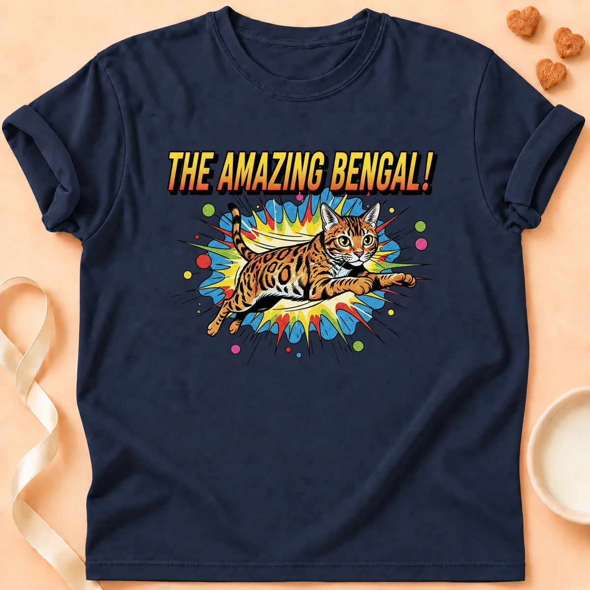 T-shirt chat Patoume – T-Shirt Amazing – Bleu marine