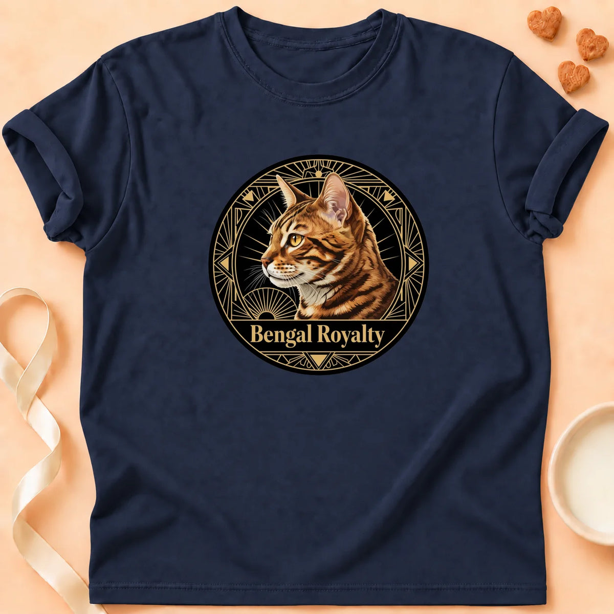 T-shirt chat Patoume – T-Shirt Royalty – Bleu marine