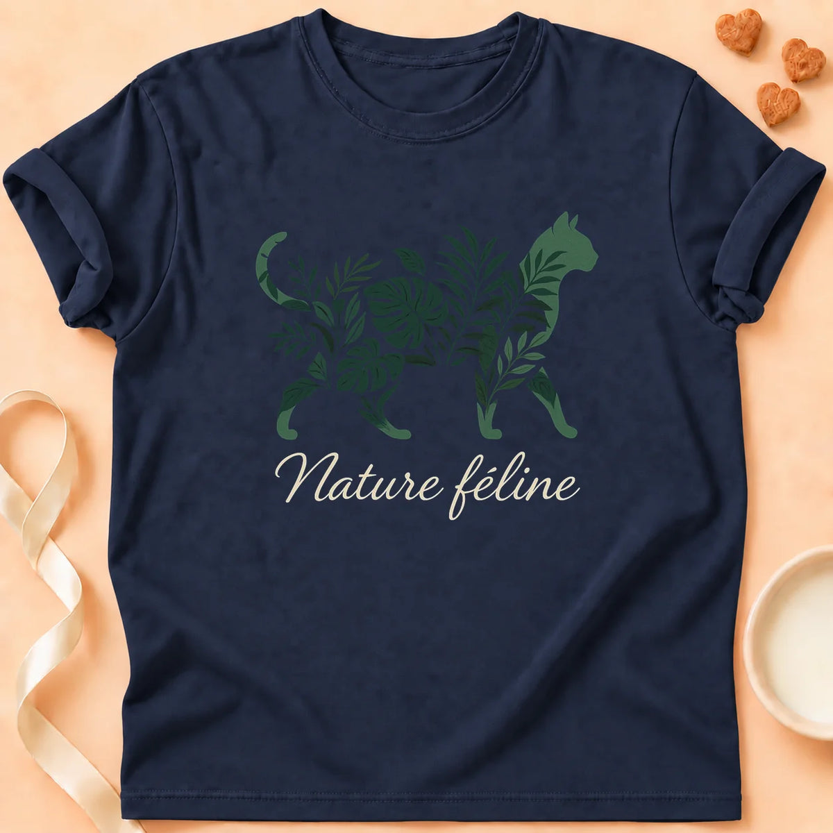 T-shirt chat Patoume – T-Shirt Tempo – Bleu marine