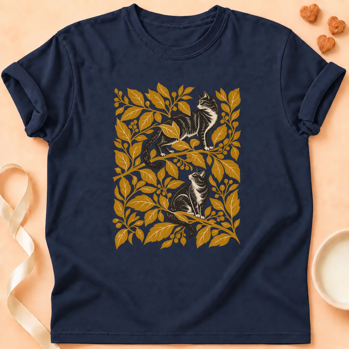 T-shirt chat Patoume – T-shirt Notre manière – Bleu marine