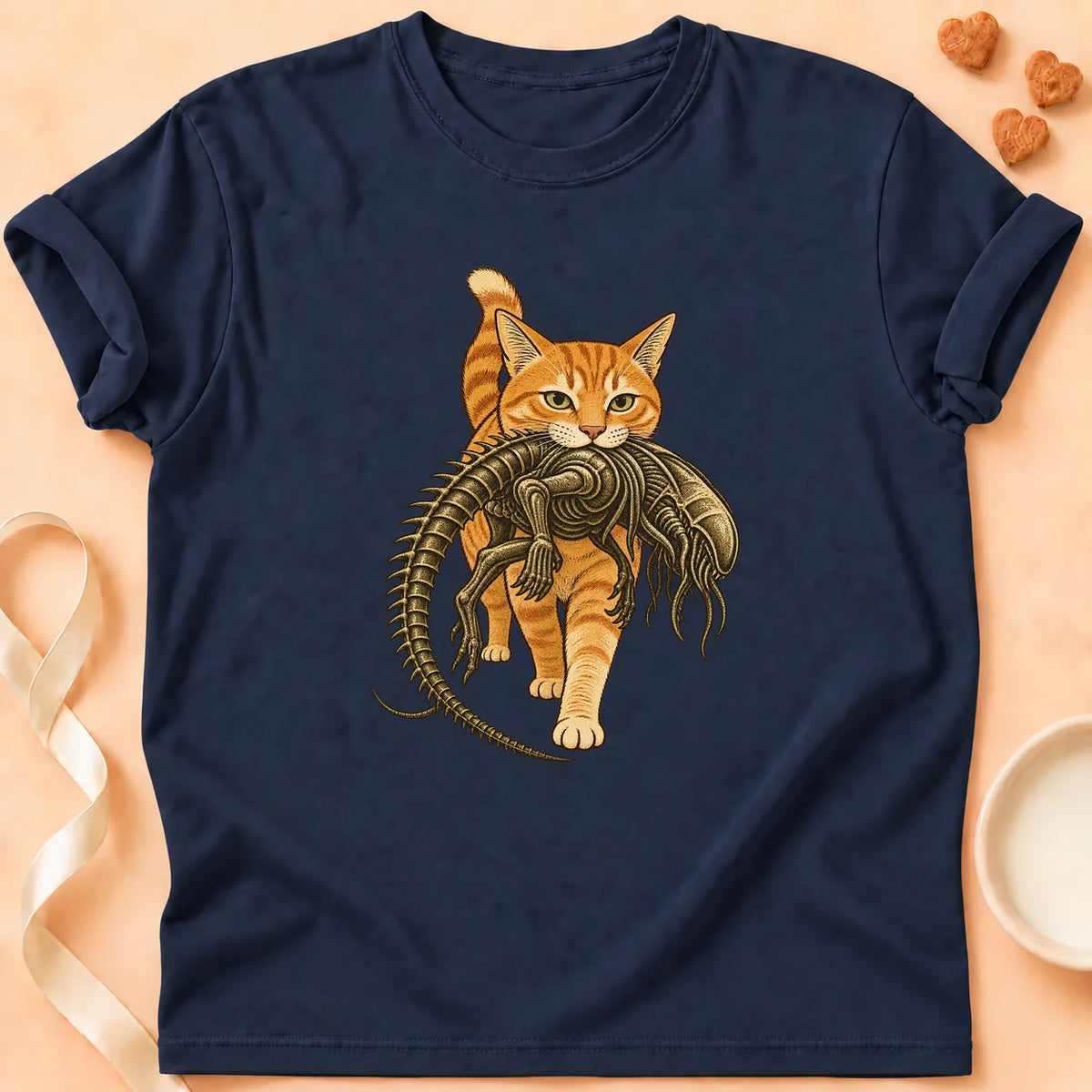 T-shirt chat Patoume – T-shirt Chat monstre – Bleu marine