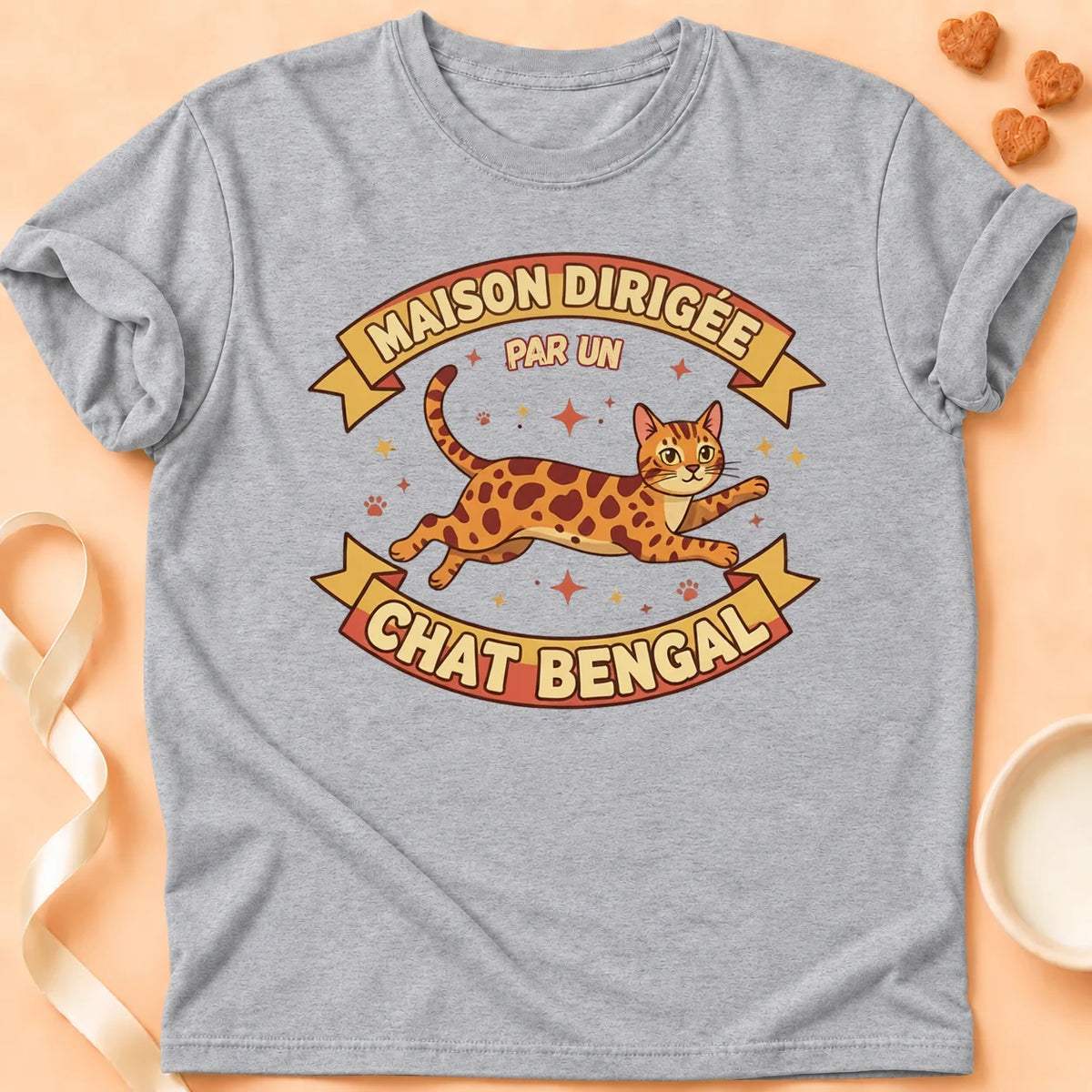 T-shirt chat Patoume – T-Shirt BenBen – Gris