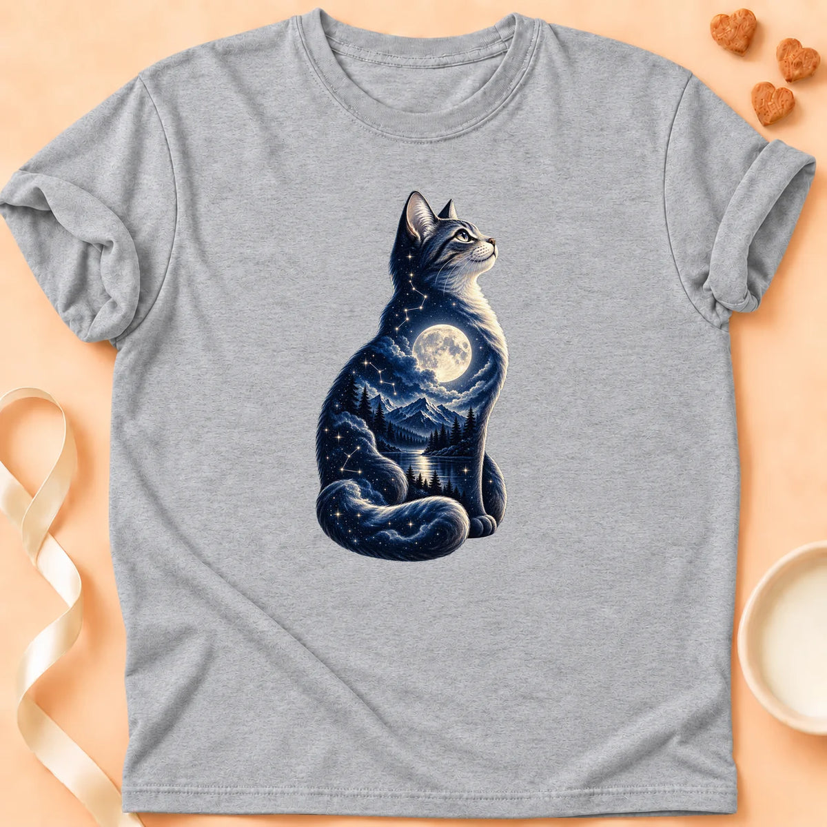 T-shirt chat Patoume – T-shirt Monde extérieur – Gris