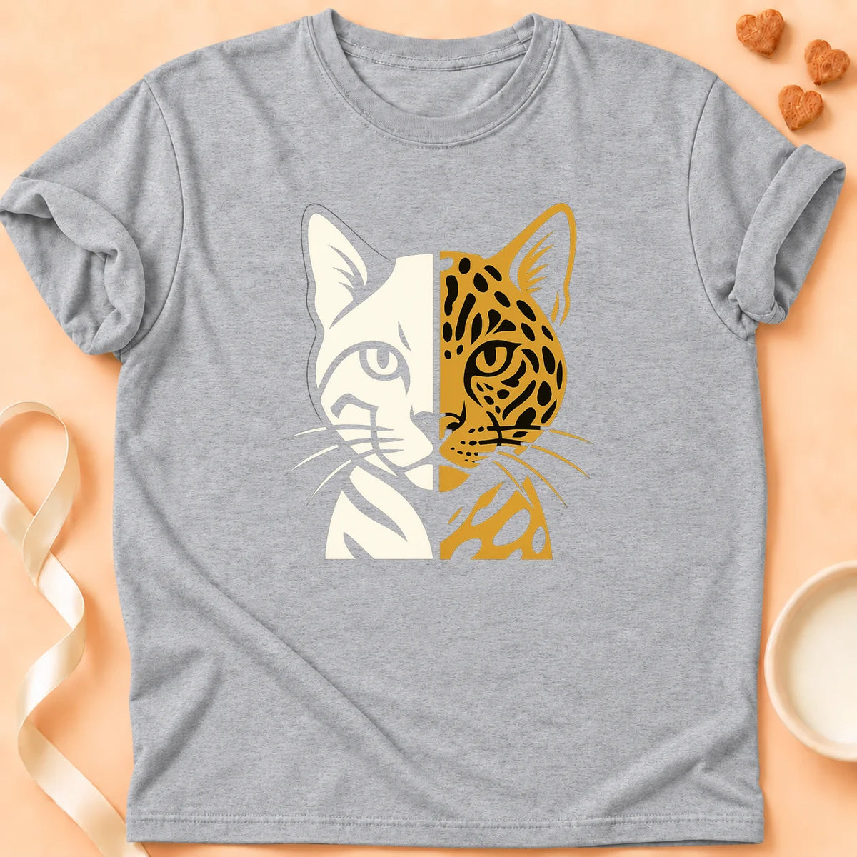 T-shirt chat Patoume – T-Shirt Bangface – Gris