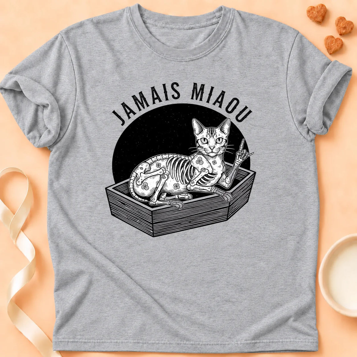 T-shirt chat Patoume – T-Shirt Miaouw – Gris