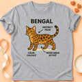 T-shirt chat Patoume – T-Shirt Bengal – Gris
