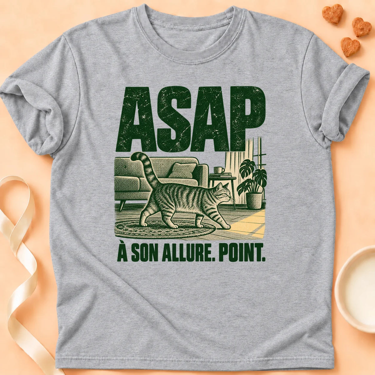 T-shirt chat Patoume – T-shirt ASAP – Gris