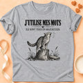 T-shirt chat Patoume – T-shirt Mes mots – Gris