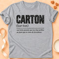 T-shirt chat Patoume – T-shirt Kar-ton – Gris