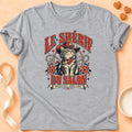T-shirt chat Patoume – T-shirt Le shérif du – Gris