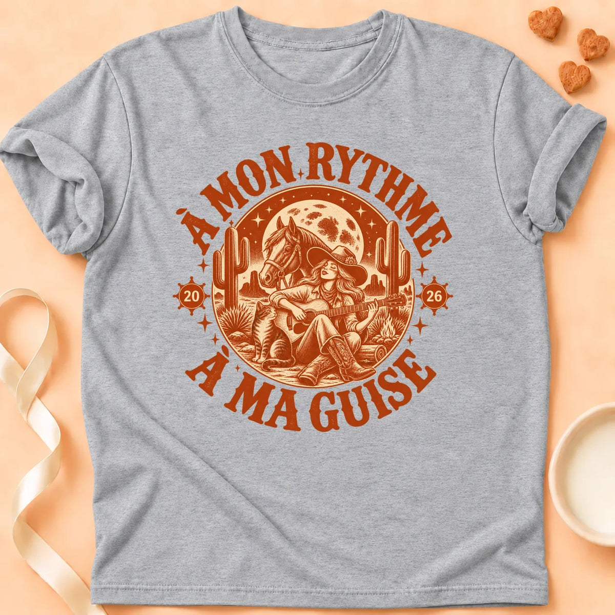 T-shirt chat Patoume – T-shirt Ma guise – Gris