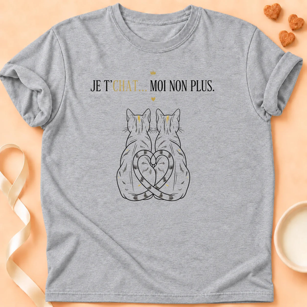T-shirt chat Patoume – T-Shirt Tchat – Gris